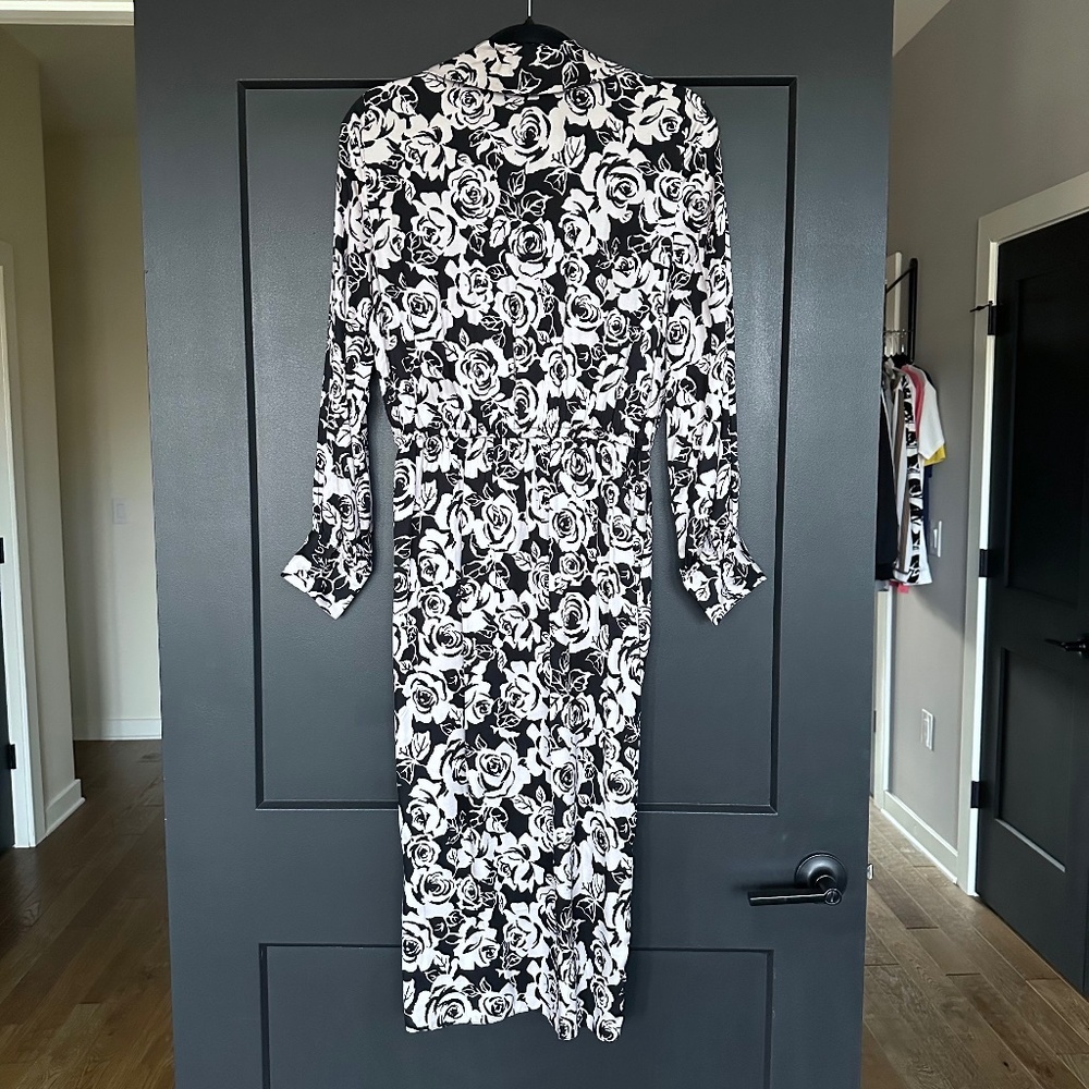 🖤 NWT The Kooples Blooming Roses Midi Shirt Dress | RETAIL $415! - Picture 5 of 8